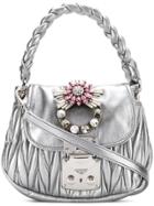 Miu Miu Embellished Tote Bag - Metallic