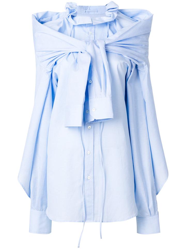 Y / Project Knotted Double Layer Shirt - Blue