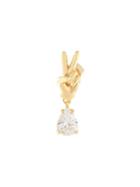 Ooak Peace Gesture Earring - Gold