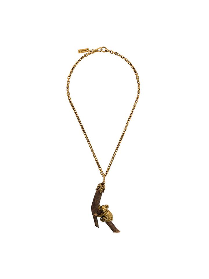 Prada Koala Branch Necklace - Metallic
