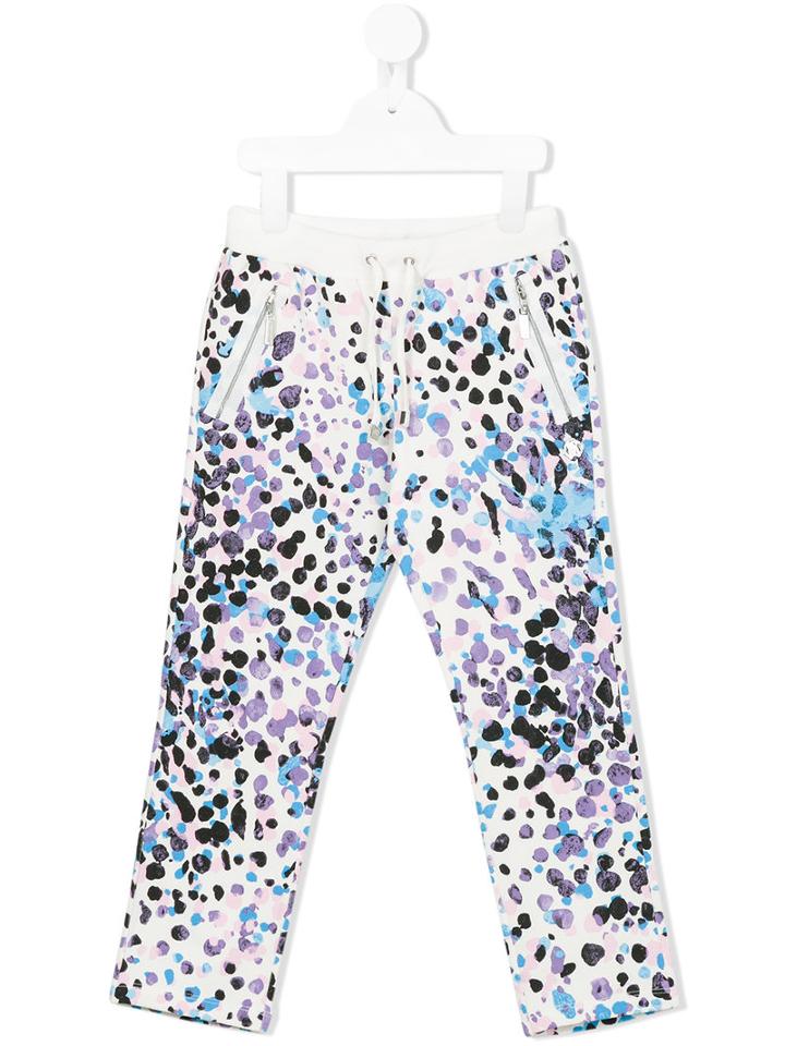 Roberto Cavalli Kids Animal Print Joggers, Girl's, Size: 10 Yrs, White