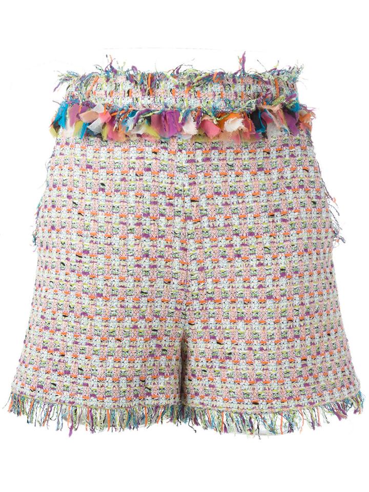 Msgm Embroidery Shorts, Women's, Size: 40, Cotton/polyamide/acrylic/polyester
