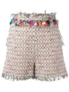 Msgm Embroidery Shorts, Women's, Size: 40, Cotton/polyamide/acrylic/polyester