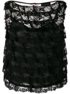 Marc Jacobs Lace Pattern Blouse - Black