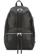 Rick Owens Fringe Zip Detail Backpack - Black