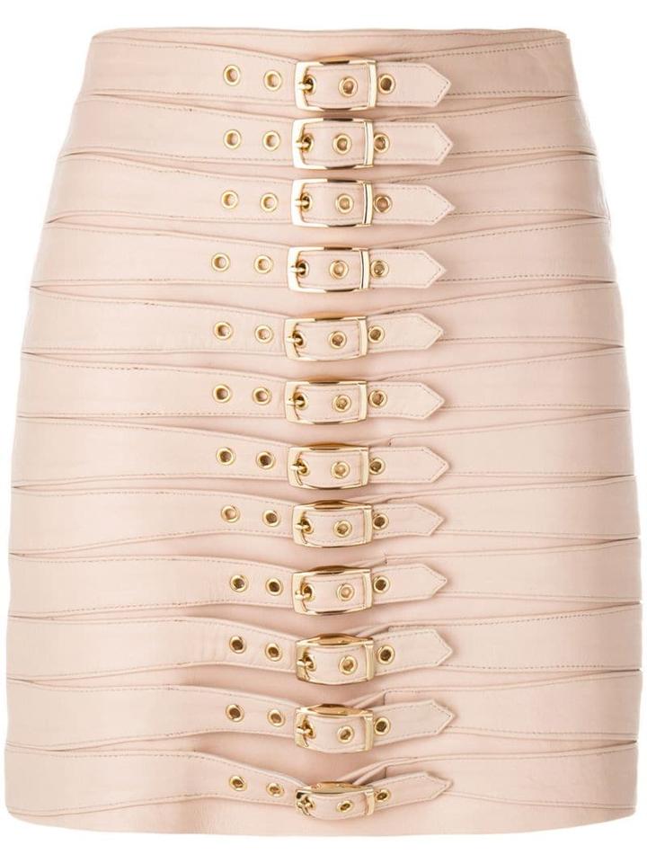 Manokhi Multi Buckle Skirt - Pink