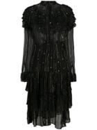 Dodo Bar Or Ruffled Metallic Detail Dress - Black
