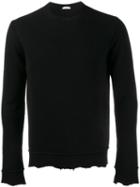 Valentino Crew Neck Jumper, Men's, Size: Large, Black, Cashmere