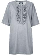 Boutique Moschino Ruffled Trim Short Dress - Grey