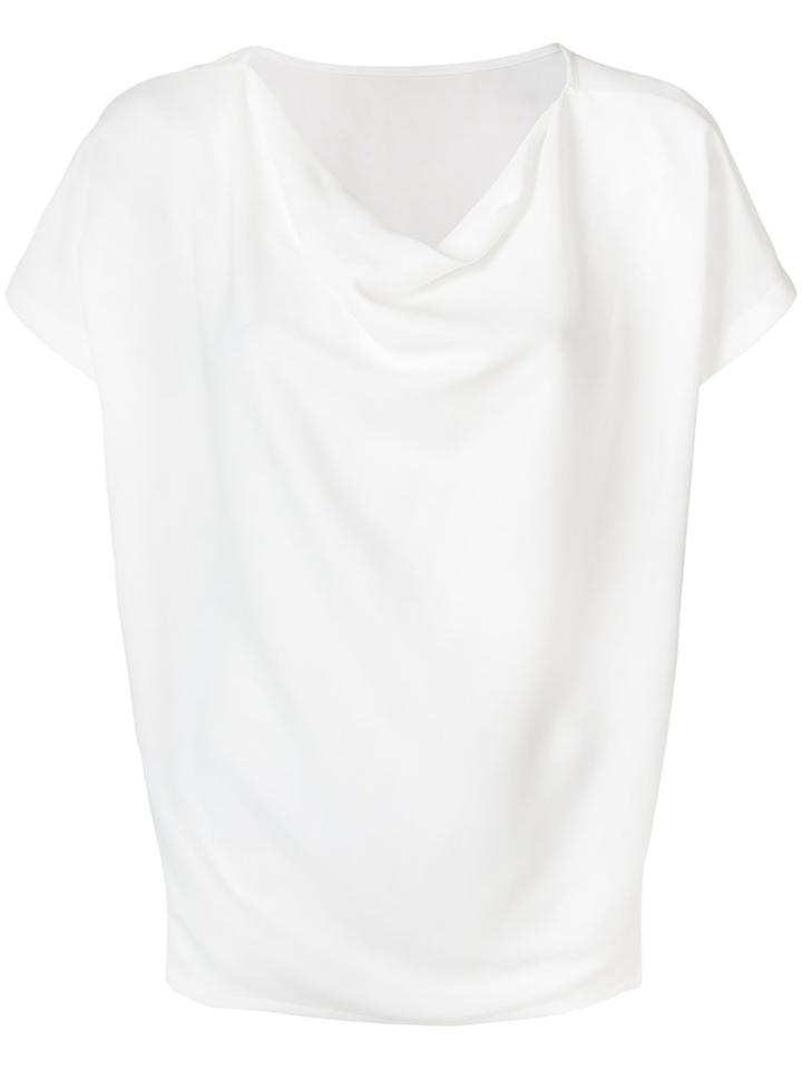 Issey Miyake Cowl Neck T-shirt - White