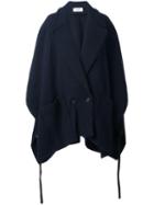 Chalayan Pocket Poncho Coat, Women's, Size: 42, Virgin Wool/polyamide/lamb Skin