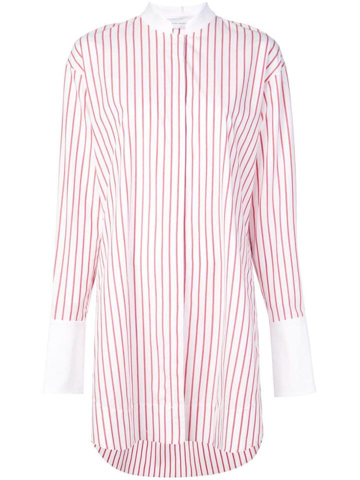 Marina Moscone Oversized Striped Shirt - White