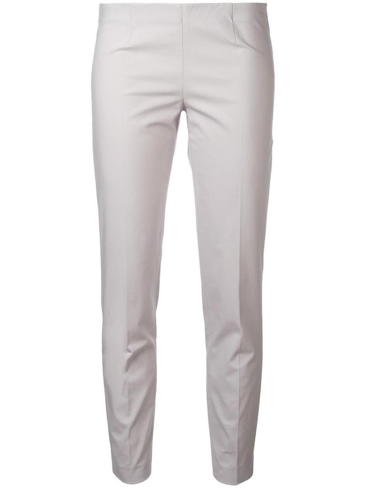 Brunello Cucinelli Slim-fit Trousers, Women's, Size: 40, Nude/neutrals, Cotton/spandex/elastane