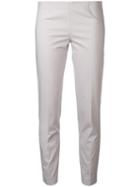 Brunello Cucinelli Slim-fit Trousers, Women's, Size: 40, Nude/neutrals, Cotton/spandex/elastane