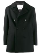 Mackintosh Broom Black Wool & Cashmere Pea Coat Gm-1017f