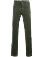 Massimo Alba Velvet Straight Leg Trousers - Green