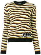 Prada Optical Stripe Sweater - Brown