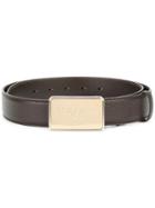 Dolce & Gabbana Logo Plaque Belt - Brown