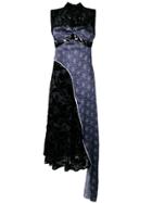 Marine Serre Contrasting Panel Dress - Blue