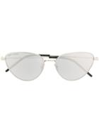 Saint Laurent Oval Sunglasses - Silver