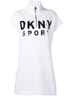 Dkny Shortsleeved Jersey Dress - White