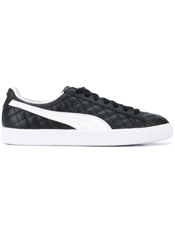 Puma Quilted Lace-up Sneakers - Black