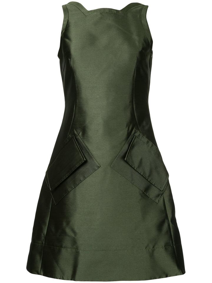 Antonio Berardi Fitted Symmetric Dress - Green