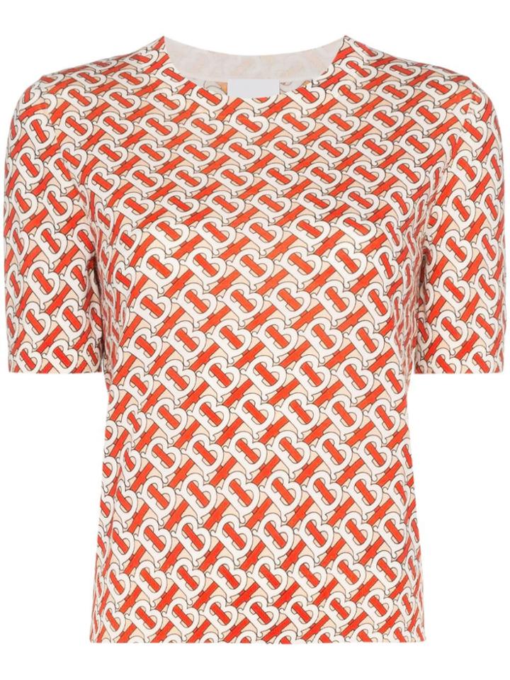 Burberry Sewa Monogram Knitted Top - Red