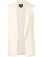 Alexander Wang Tailored Waistcoat, Women's, Size: 2, White, Viscose/acetate/spandex/elastane/polyester