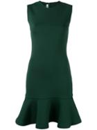 Mcq Alexander Mcqueen Peplum Mini Dress, Women's, Size: Xs, Green, Polyester/spandex/elastane/polyamide