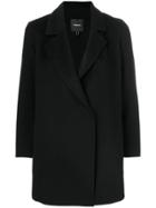 Theory Concealed Front Coat - Black