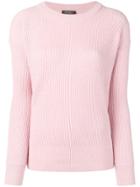 Aragona Cashmere Crew Neck Sweater - Pink