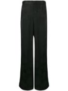 Salvatore Ferragamo Tonal Floral High-rise Trousers - Black