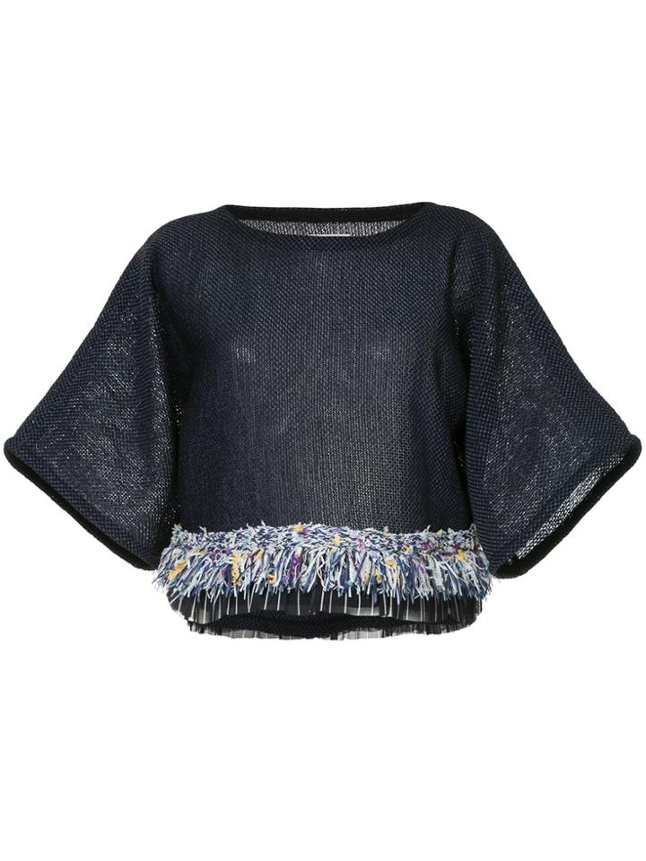 Coohem Resort Fringed Jumper - Blue