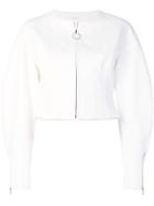 Jonathan Simkhai Oversized Sleeve Cropped Jacket - White