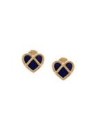 Poiray Heart Earrings - Blue