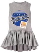 Opening Ceremony Postcard Peplum Tank Top - Grey