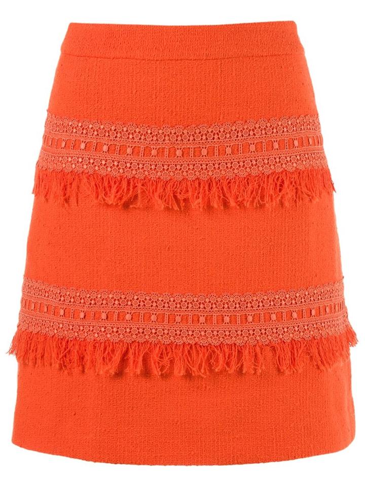 Talie Nk Bouclé Skirt, Women's, Size: 40, Yellow/orange, Cotton