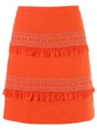 Talie Nk Bouclé Skirt, Women's, Size: 40, Yellow/orange, Cotton