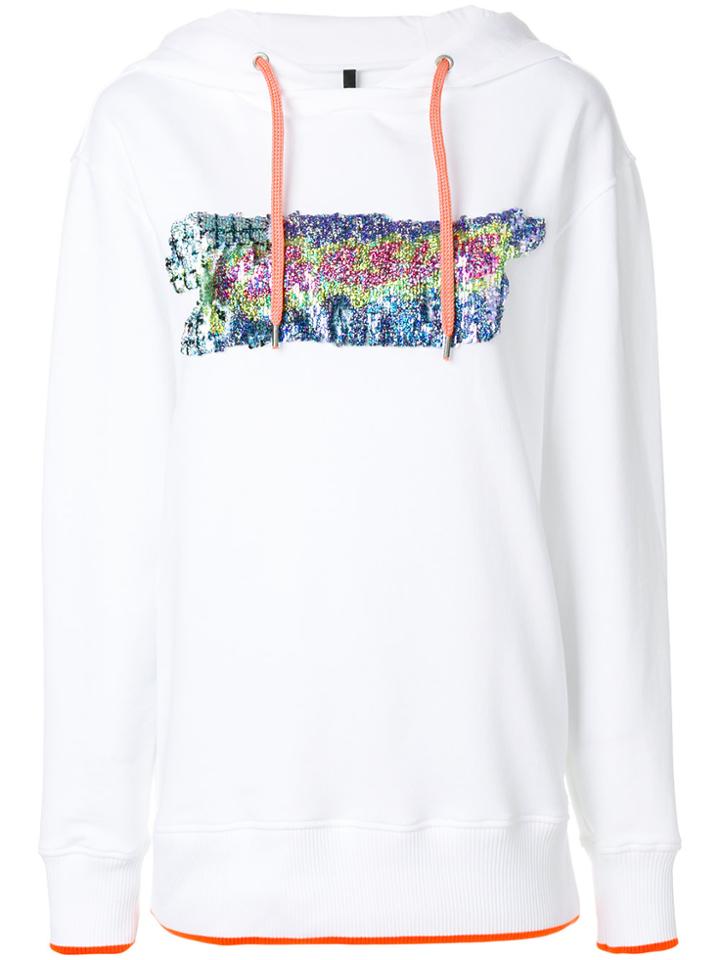 Versus Sequin Embellished Hoodie - White