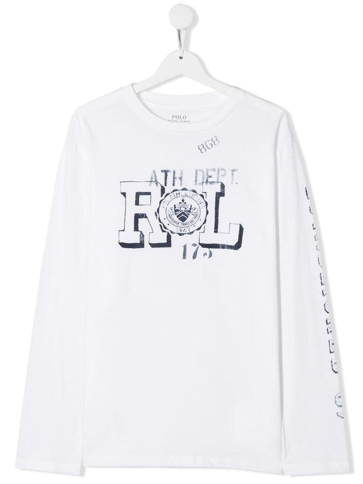 Ralph Lauren Kids Teen Logo Print Top - White