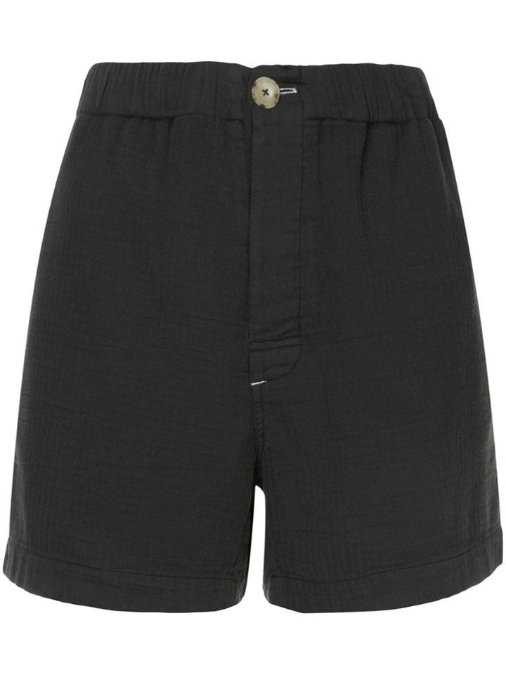 Bassike Washed Herringbone Holiday Shorts - Blue