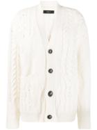 Amiri Crochet Detail Cardigan - White