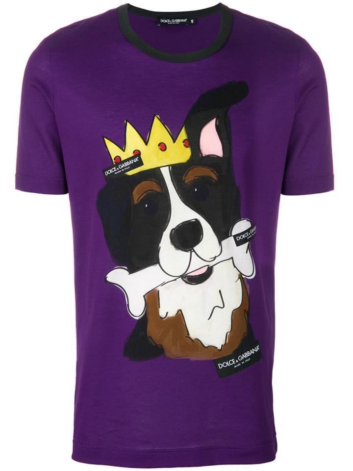 Dolce & Gabbana Dog Print Shirt - Pink & Purple