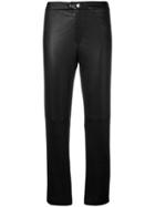 Isabel Marant Cropped Leather Trousers - Black