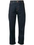 Ymc High-rise Cropped Jeans - Blue