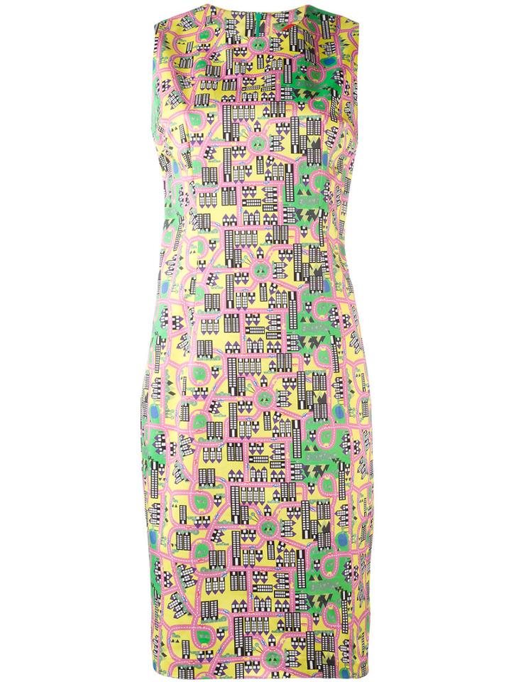 Ultràchic City Print Dress, Women's, Size: 44, Cotton/spandex/elastane