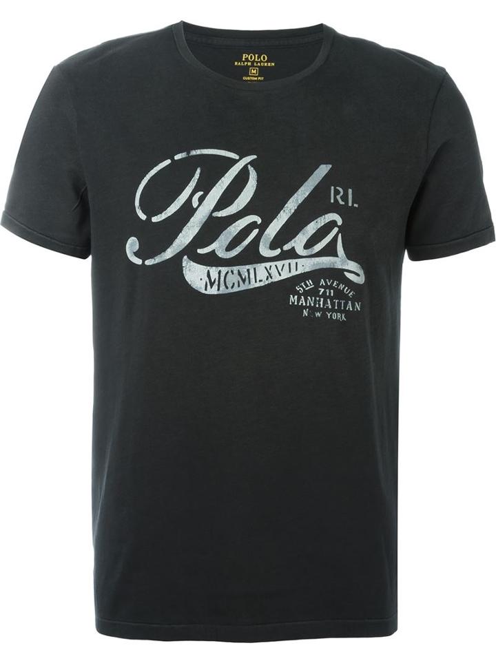 Ralph Lauren Distressed Logo Print T-shirt