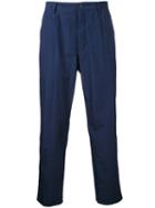 08sircus - Straight Cropped Trousers - Men - Cotton/polyester - 4, Blue, Cotton/polyester