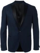 Tonello One Button Blazer, Men's, Size: 46, Blue, Acetate/viscose/virgin Wool